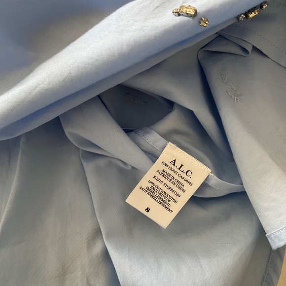 A.L.C. Monica crystal-embellished cotton-twill shirt - Picture 10 of 10